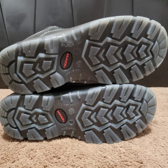 New Men's Turbo Mack Steel Toe Work Boots Black Size 12